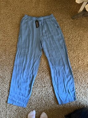 Light Blue Women’s  Casual Drawstring Pants